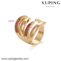 15079 Fashion 18k gold diamond zircon finger rings wholesale stone ring designs for girls